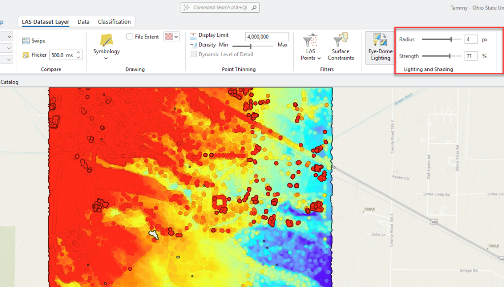 Figure 15.32 Radius at 4 pixels and Strength at 71%