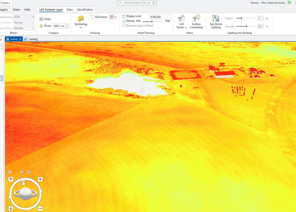 Figure 15.34 Eye Dome Lighting Turned Off, Oblique View