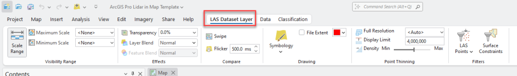 Figure 15.4 LAS Dataset Layer Tab