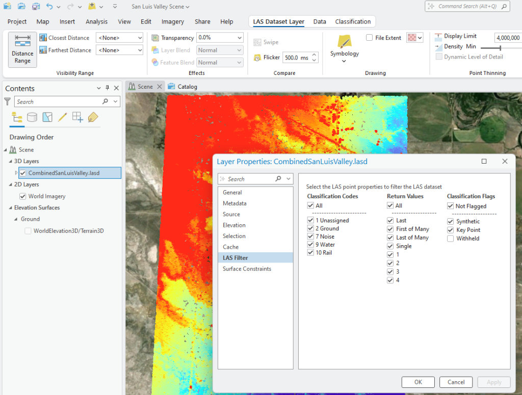 Figure 17.1 Layer Properties LAS Filter