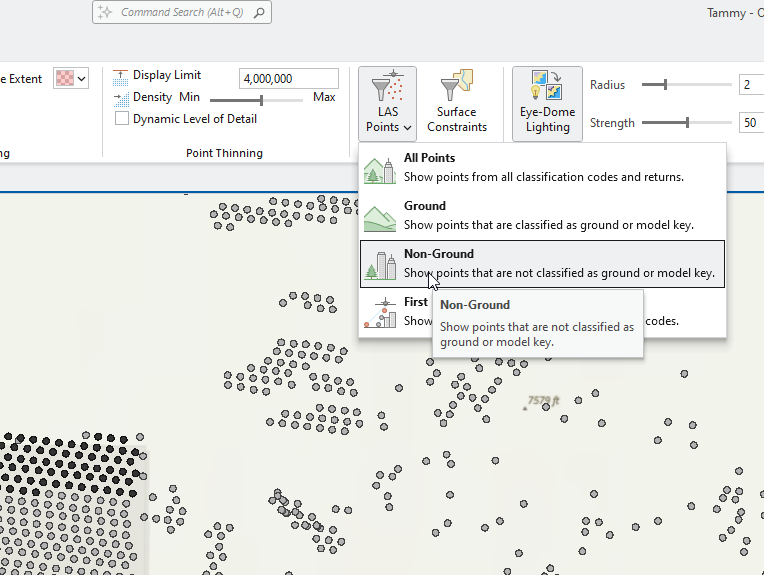 Figure 19.18 Only Displaying Non-Ground Points