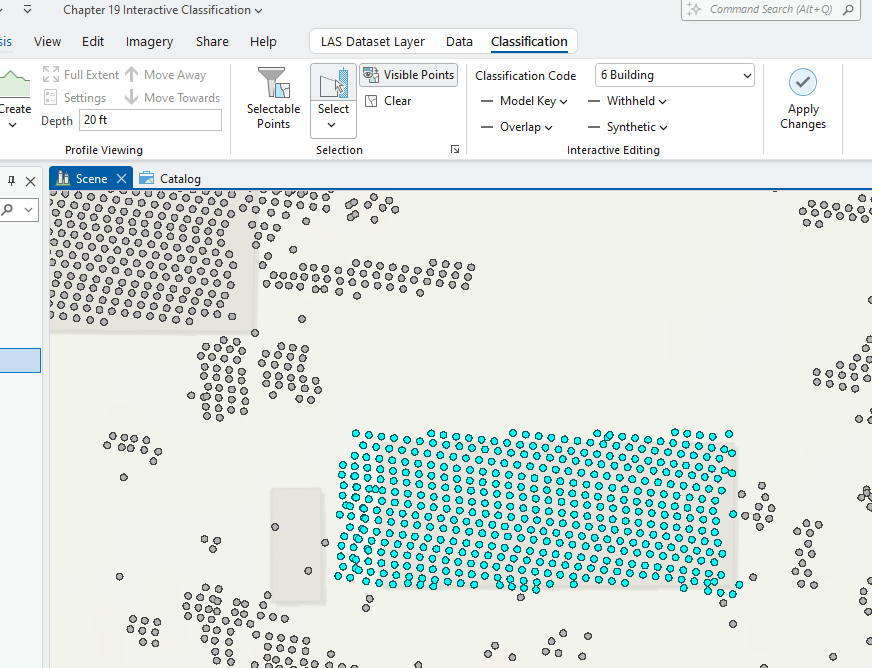 Figure 19.19 Selecting all Roof Points