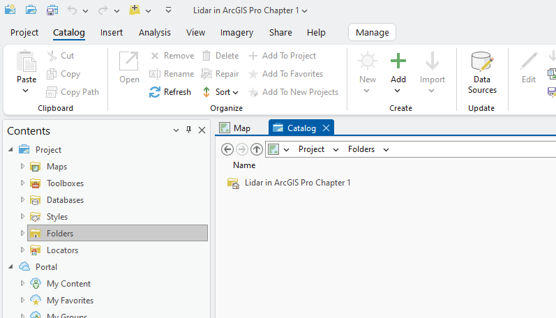Figure 2.6. Project folder in Catalog View