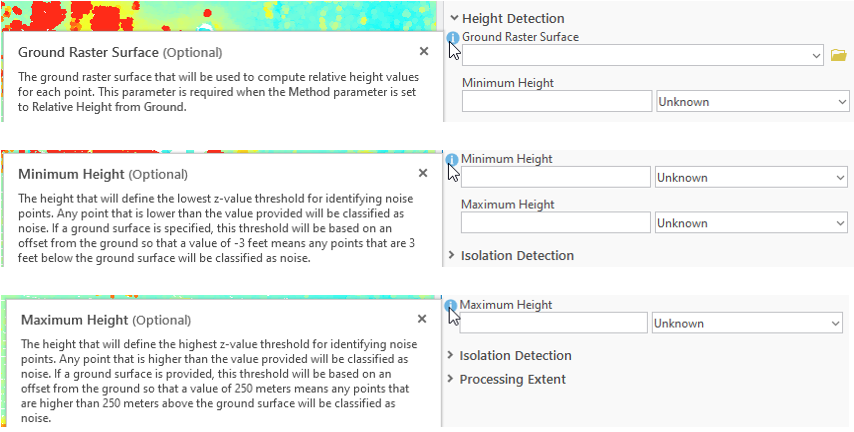 Figure 20.25 Height Detection Settings