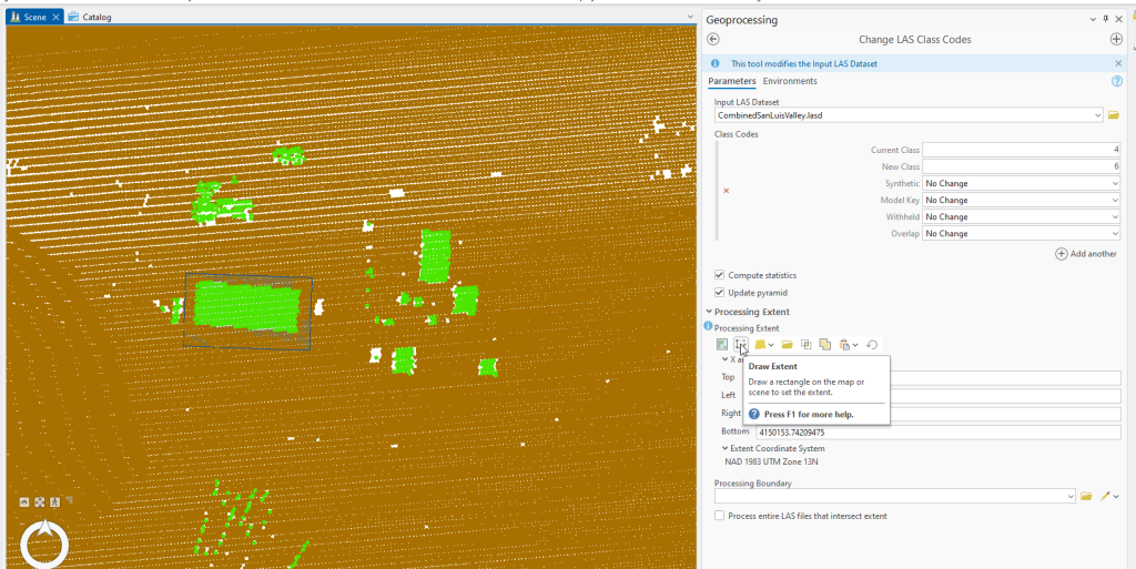 Figure 21.20 Reassign Classificat1on using Draw Extent