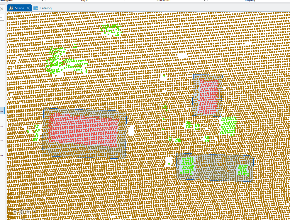 Figure 21.22 Additional Vegetation Points Reassigned as Buildings