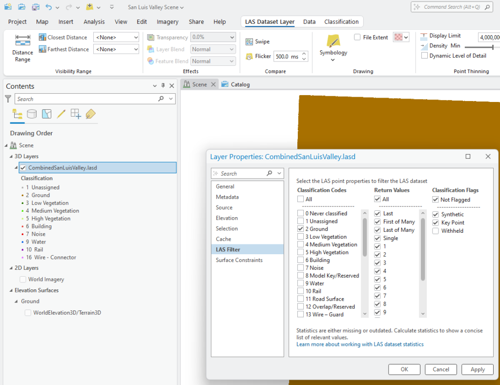 Figure 22.1 Ground Points Only Displayed