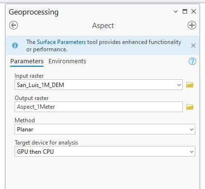 Figure 22.25 Aspect Tool