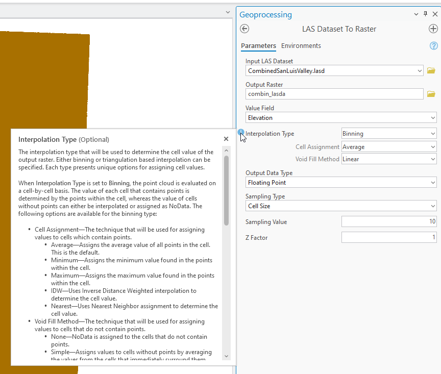 Figure 22.5 Interpolation Type Option Setting