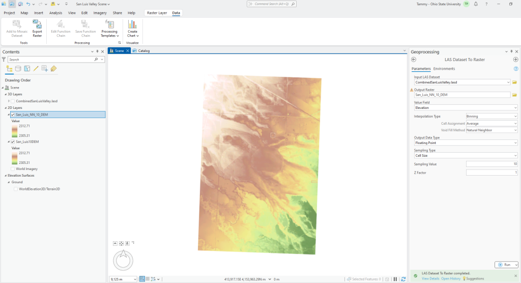 Figure 22.9 10 Meter DEM with Natural Neighbor to Fill Void