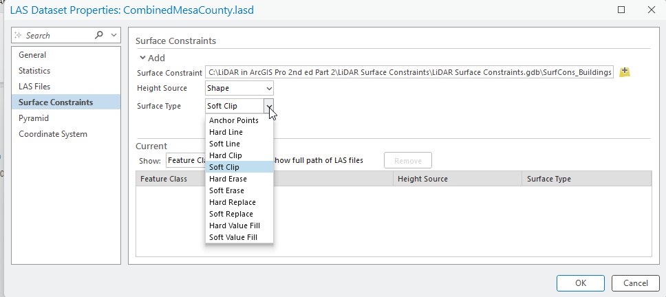 Figure 23.15 Surface Constraints Types