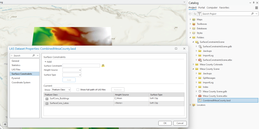 Figure 24.10 Changing Lakes to a Soft Clip Surface Constraint
