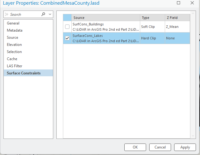 Figure 24.14 Lakes Surface Constraint as Hard Clip