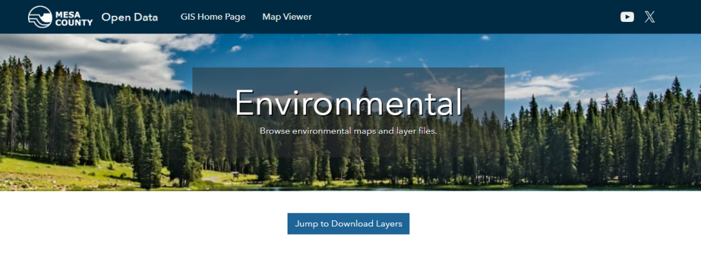 Figure 3.2. Mesa County Colorado Environmental GIS data website