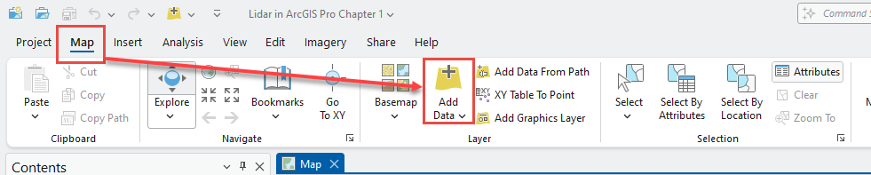 Figure 3.7. Add Data on the Map tab