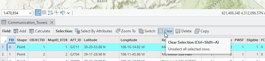 Figure 4.11. Clearing the selection