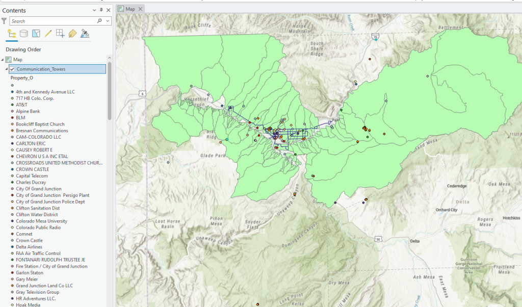 Figure 5.5. New symbology for the Communication_Towers