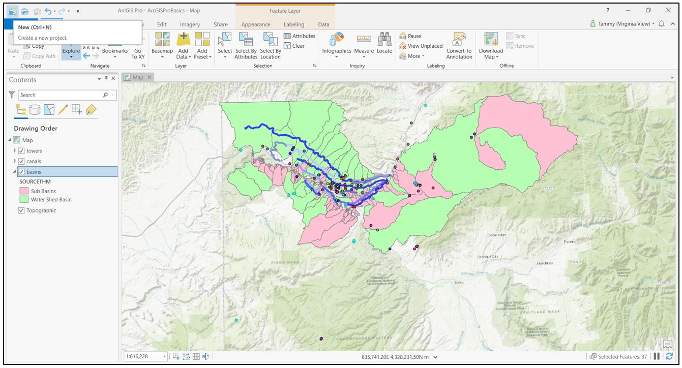 The ArcGIS Pro Project from the last chapter