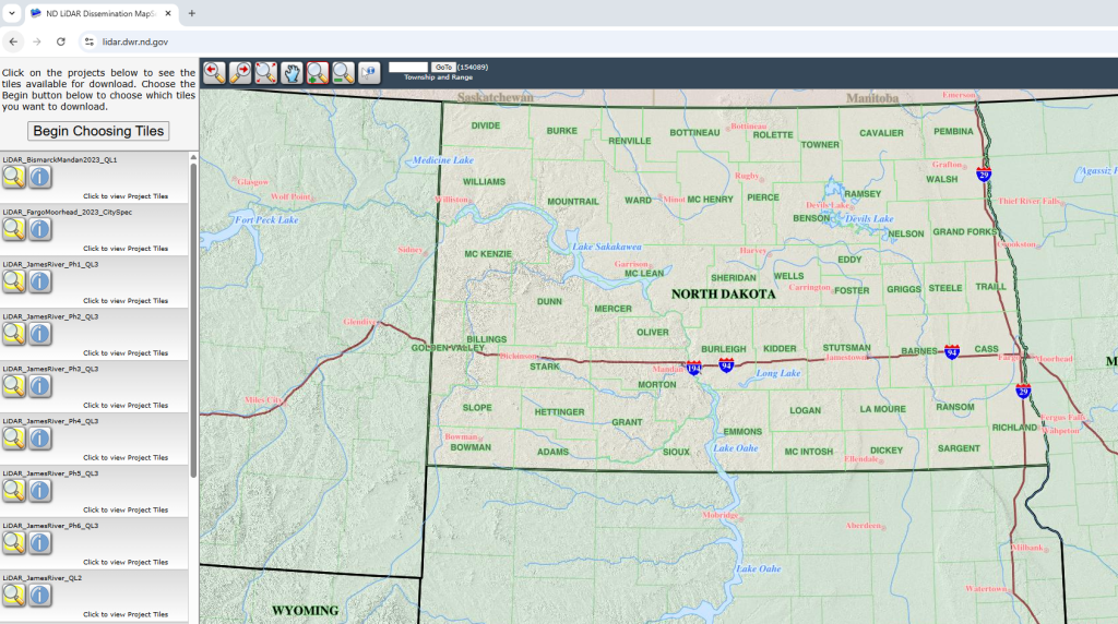 Figure 7.12. North Dakota Map Service page