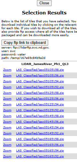 Figure 7.22. The list of tiles chosen