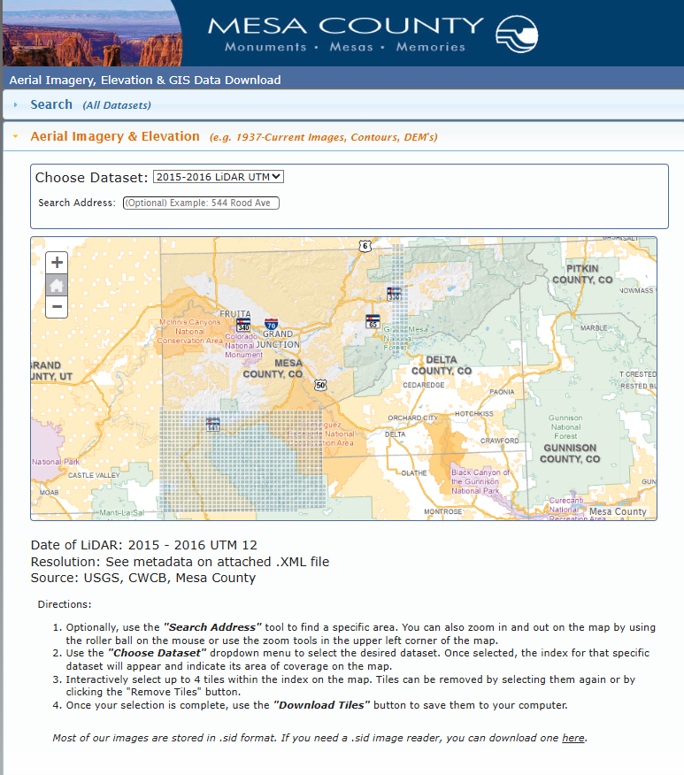 Figure 7.7. Mesa County Viewer showing data availability