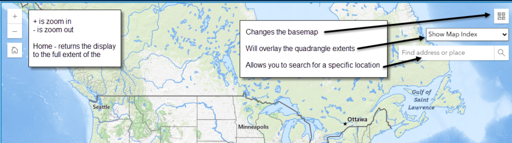 Figure 8.2 Important tools on the Map Viewer