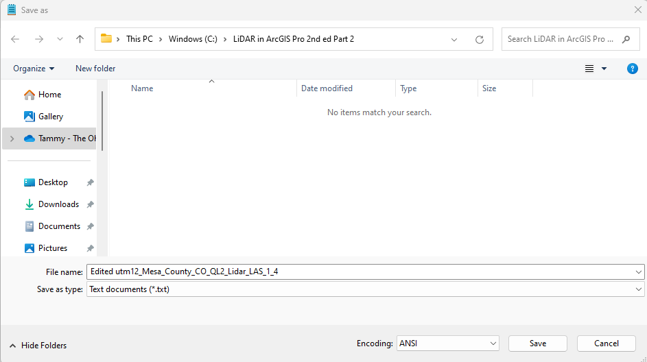 Figure 9.12. Save As settings