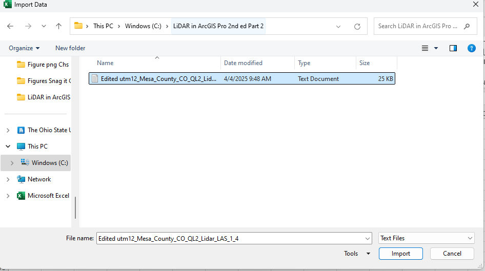 Figure 9.15. The Import Data dialog
