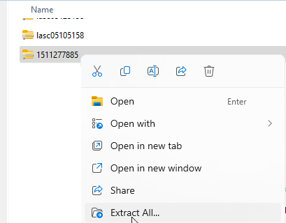 Figure 9.2. Extracting the zipped archive