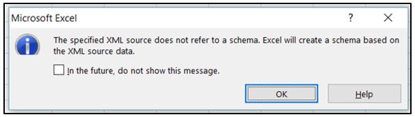 Figure 9.20. Excel schema dialog