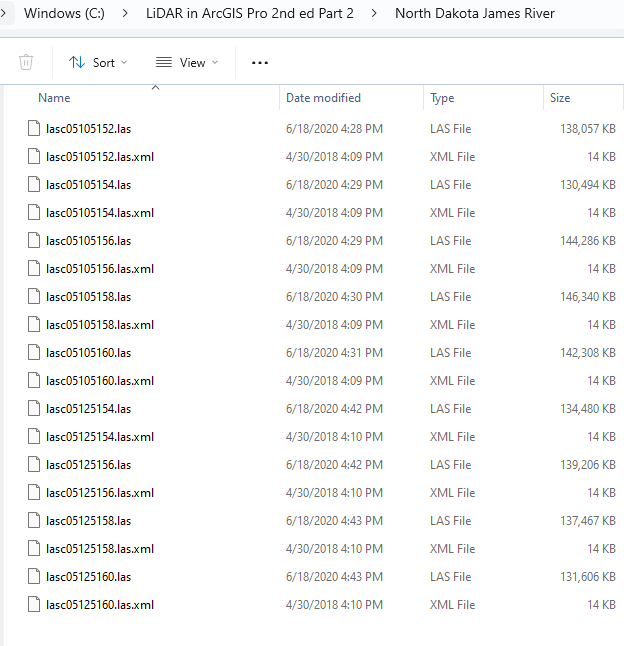 Figure 9.23. Extracted North Dakota files