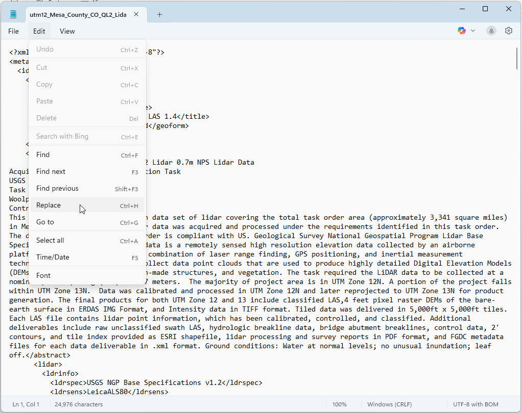Figure 9.8. Editing a Notepad file
