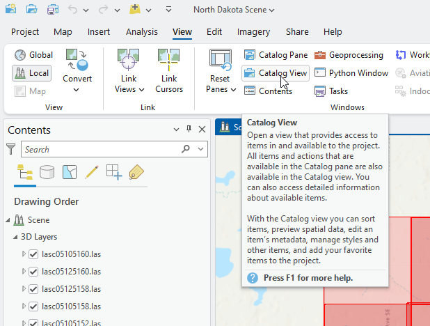 Figure 13.3 Opening Catalog View in a Scene