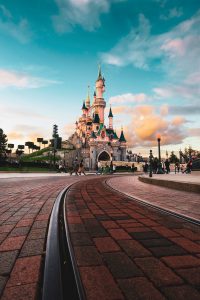 Photo of Disney's cinderella's castle with no people around.