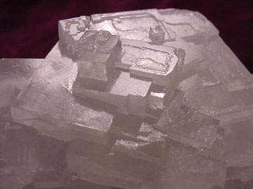 Crystals of halite showing cubic crystal habit