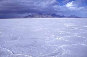 The Bonneville Salt Flats of Utah