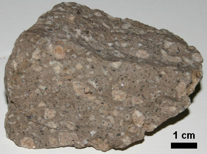 Porphyritic teture with large crystals in a finer grained groundmass