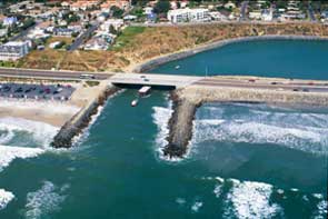 The two jetties led to a coastal waterway.